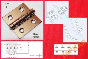 ZAWIAS 8049B NIERDZEWNY 40X40X1,5 KWASOODPORNY