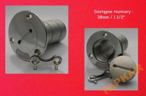 WLEW ŚCIEKÓW 38 MM Z KLUCZEM KWASOODPORNY A4 NIERDZEWNY A2