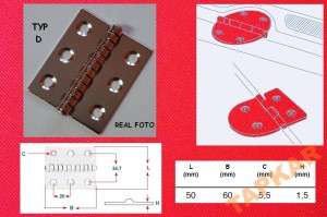 ZAWIAS 8049D NIERDZEWNY A2 50X60X1,5 KWASOODPORNY
