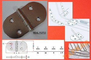 ZAWIAS 75X40X1,5 NIERDZEWNY A2 8045B KWASOODPORNY