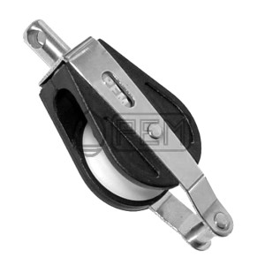 PEM 300XB BLOK POJEDYNCZY NIERDZEWNY A2 ŁOŻYSKOWANY Z ZACZEPEM BLOCZEK 