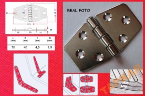 ZAWIAS 8044 NIERDZEWNY 70x40x1,5 KWASOODPORNY