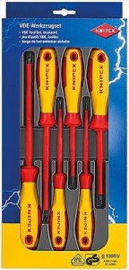 KNIPEX 002012V01 ZESTAW WKRĘTAK IZOLOWANY PŁASKI
