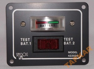 TESTER NA 2 AKUMULATORY ALUMINIOWY PANEL ELEKTRYCZNY