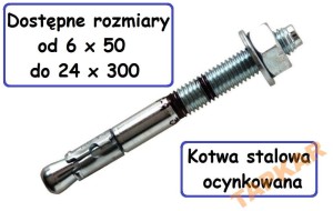KOTWA STALOWA 16x160 OCYNKOWANA OPASKOWA WBIJANA