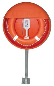 B085 KASETA NA KOŁO RATUNKOWE Z POKRYWĄ I SŁUPKIEM KOMPLET