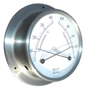 G042 HIGROMETR + TERMOMETR HANSEATIC INSTRUMENTS FI 110 MM STAL