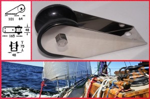 ROLKA KOTWICZNA PROWADNICA DO LINY BLOK NIERDZEWNA A2