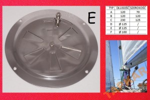 KRATKA 125 MM WENTYLACYJNA REGULOWANA NIERDZEWNA