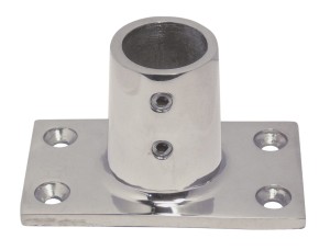 PODSTAWA SŁUPKA RELINGU 8203 90° PROSTOKĄT INOX  A4 FI 22mm