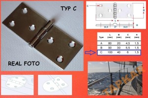 ZAWIAS 100X40X1,5 NIERDZEWNY A2 8047C KWASOODPORNY